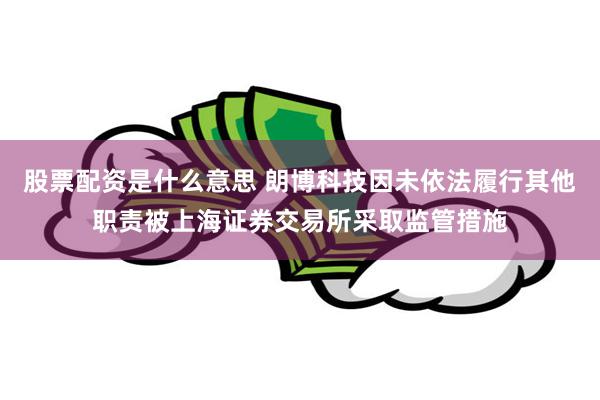 股票配资是什么意思 朗博科技因未依法履行其他职责被上海证券交易所采取监管措施