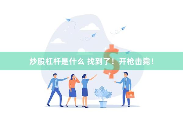 炒股杠杆是什么 找到了！开枪击毙！